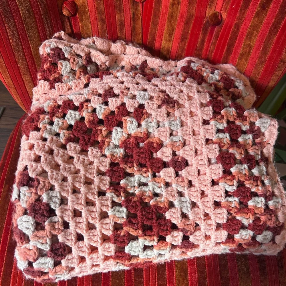 Lot of Four Crocheted Blankets